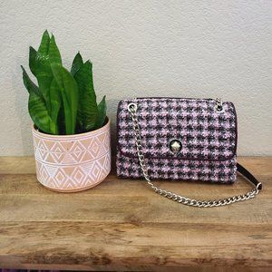 Kate Spade Natalia Tweed Small flap Crossbody in Pink